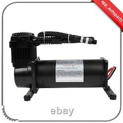 12V Air Tank 200PSI Horns Compressor For Car Train Air Ride Suspension Kit Black