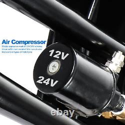 4 Trumpets 150dB 150psi 1 Gallon Air Tank Compressor Kit 12V For Train Car Truck