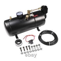 4 Trumpets Train Horn Kit For Car Truck Pickup Loud System 1G Air Tank 150psi