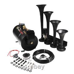 4 Trumpets Train Horn Kit For Car Truck Pickup Loud System 1G Air Tank 150psi