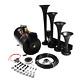 4 Trumpets Train Horn With 1g Air Tank Kit 150psi For Pickup Truck Car Loud System