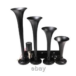 4 Trumpets Train Horn with 1G Air Tank Kit 150psi For Pickup Truck Car Loud System