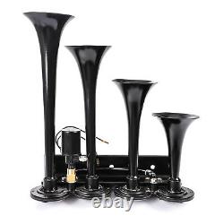 4 Trumpets Train Horn with 1G Air Tank Kit For Truck Car Pickup Loud System 150PSI