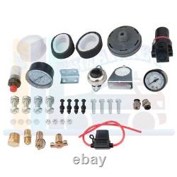 4 Trumpets Train Truck Boat 200psi Air Tank Horn Kit for Truck Car Loud System