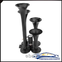 4 Trumpets Train Truck Boat 200psi Air Tank Horn Kit for Truck Car Loud System