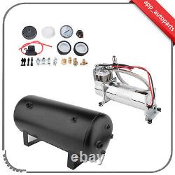 5 GAL Air tank 200 psi 12V Onboard Air Compressor For Train Horn Car System Kit