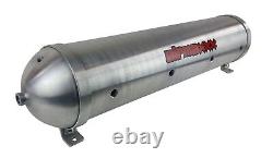 5 gallon raw aluminum spun air tank 480 chrome air compressors & wiring kit