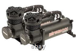 5 gallon spun raw aluminum air tank 480 black air compressors & wiring kit