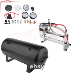 Air Compressor 5 Gal Air Tank System Kit 200 PSI 12V Fits Boat Train Truck Horn