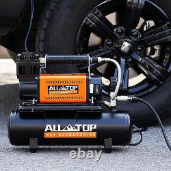 Air Compressor with 6L Tank Kit, 12V Portable Inflator & Oil-Free Steel Tank