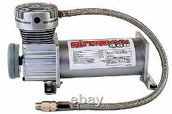 Air Kit Pewter Air Compressors 2500 Bags 1/2npt Valves Blk AVS 7 For Chevy S10