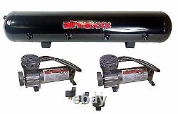 Air Ride Suspension Kit 3/8 Valves Blk 7 Switch Bags Tank For 1963-72 Chevy C10