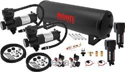 Air Suspension Kit/system For Truck/car Bag/ride/lift, Dual Compressor, 4g Tank