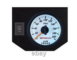 Air Tow Assist Kit Gauge In Cab & Tank For 14-18 Dodge Ram 3500 Truck with4 Lift