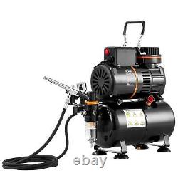 Airbrush Kit, Dual Fan Air Tank Compressor System Kit with 3.5L Air Storage Tank