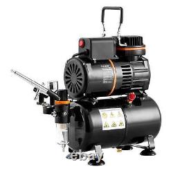 Airbrush Kit, Dual Fan Air Tank Compressor System Kit with 3.5L Air Storage Tank