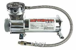 Airmaxxx 400 Chrome Air Compressor 3 Gallon Air Tank Drain 120 on 150 off Switch