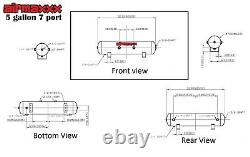 Airmaxxx X-Series Dual Pack Air Compressors & Wire Kit with5 Gal 7 Port Steel Tank