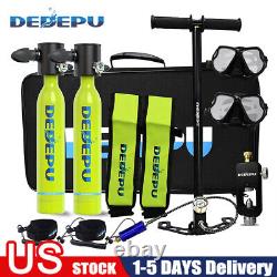 DEDEPU Scuba Diving Kit 0.5L Air Oxygen Tank Hand Pump/Mask Set Mini Dive Set