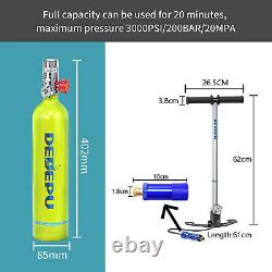 DEDEPU Scuba Diving Kit Full Face Snorkel Mask 1L Air Oxygen Tank Underwater USA