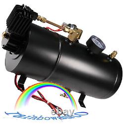 For 1G Air Tank 150psi Truck/Car/Pickup Loud System 4 Trumpets Train Horn Kit