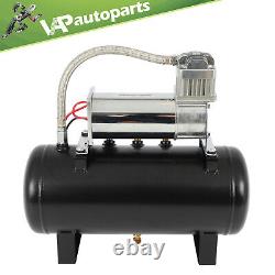 For Train Horn 12V 2 Gal Air Tank 150 Psi Compressor Onboard System Kit