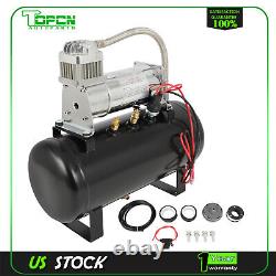 For Train Horn 2 Gal Air Tank 150 Psi Compressor Onboard System Kit 12V