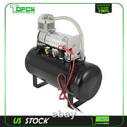 For Train Horn 2 Gal Air Tank 150 Psi Compressor Onboard System Kit 12V