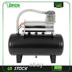 For Train Horn 2 Gal Air Tank 150 Psi Compressor Onboard System Kit 12V