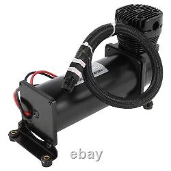 For Train Horn 5 Gal Air Tank 200 Psi Onboard System Kit 12V Air Compressor Horn