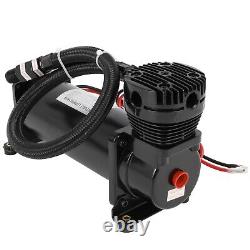 For Train Horn 5 Gal Air Tank 200 Psi Onboard System Kit 12V Air Compressor Horn