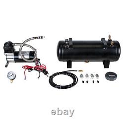 Heavy Duty 12V 140 PSI Air Compressor Motor & Tank Kit for Train Horn & Off Road