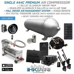 Kit Air Suspension With Single 444C + Movee Management + Digital Gauge and More
