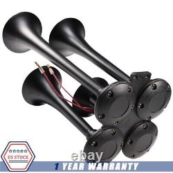 Loud System Train Horn 1.5G Air Tank 150psi 4 Trumpets Kit NEW For Truck Car Wit