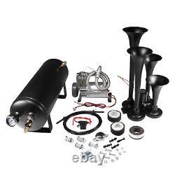 Loud System Train Horn Kit for Car Truck With 1.5G Air Tank 150psi 4 Trumpets