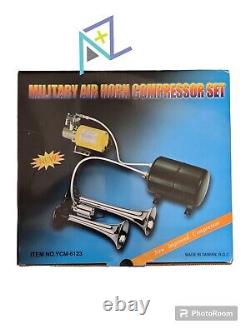 Military Air Horn Compressor Set 170 DB W / TANK