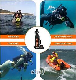 Mini 1L Scuba Oxygen Cylinder Diving Air Tank Kit Snorkeling Breathing Equipment