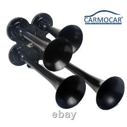 Train Horn Kit 4 Trumpets For Truck/Car/Semi Loud System /1.5G Air Tank /150psi