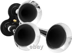 Train Horn Kit For Truck/car/pickup Loud System /1g Air Tank /150psi /3 Trumpets