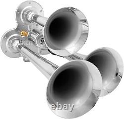 Train Horn Kit For Truck/car/pickup Loud System /1g Air Tank /150psi /3 Trumpets