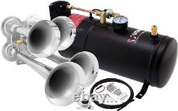 Train Horn Kit For Truck/car/pickup Loud System /1g Air Tank /150psi /4 Trumpets