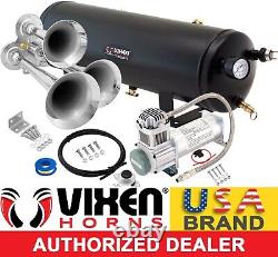 Train Horn Kit For Truck/car/pickup Loud System /3g Air Tank /200psi /3 Trumpets