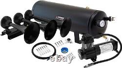 Train Horn Kit For Truck/car/pickup Loud System /3g Air Tank /200psi /3 Trumpets
