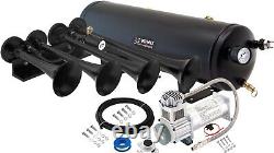 Train Horn Kit For Truck/car/pickup Loud System /3g Air Tank /200psi /4 Trumpets