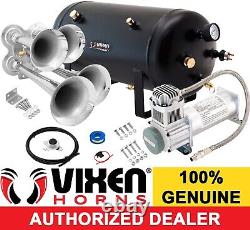 Train Horn Kit For Truck/car/pickup Loud System /5g Air Tank /200psi /4 Trumpets