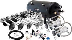Train Horn Kit For Truck/car/pickup Loud System /5g Air Tank /200psi /8 Trumpets