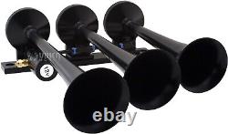 Train Horn Kit For Truck/car/semi Loud System /1.5g Air Tank /150psi /3 Trumpets