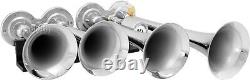 Train Horn Kit For Truck/car/semi Loud System /1.5g Air Tank /150psi /4 Trumpets