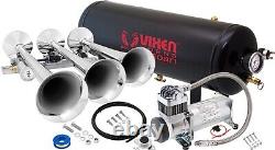 Train Horn Kit For Truck/car/semi Loud System /2.5g Air Tank /200psi /3 Trumpets