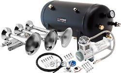 Train Horn Kit For Truck/car/semi Loud System /5g Air Tank /200psi /3 Trumpets